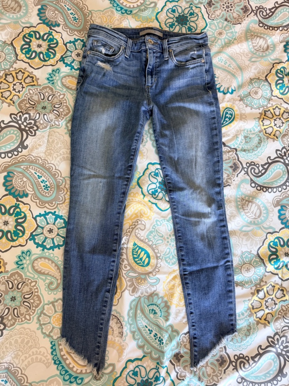Joe's Jeans Distressed Light Blue Skinny Ankle Jeans